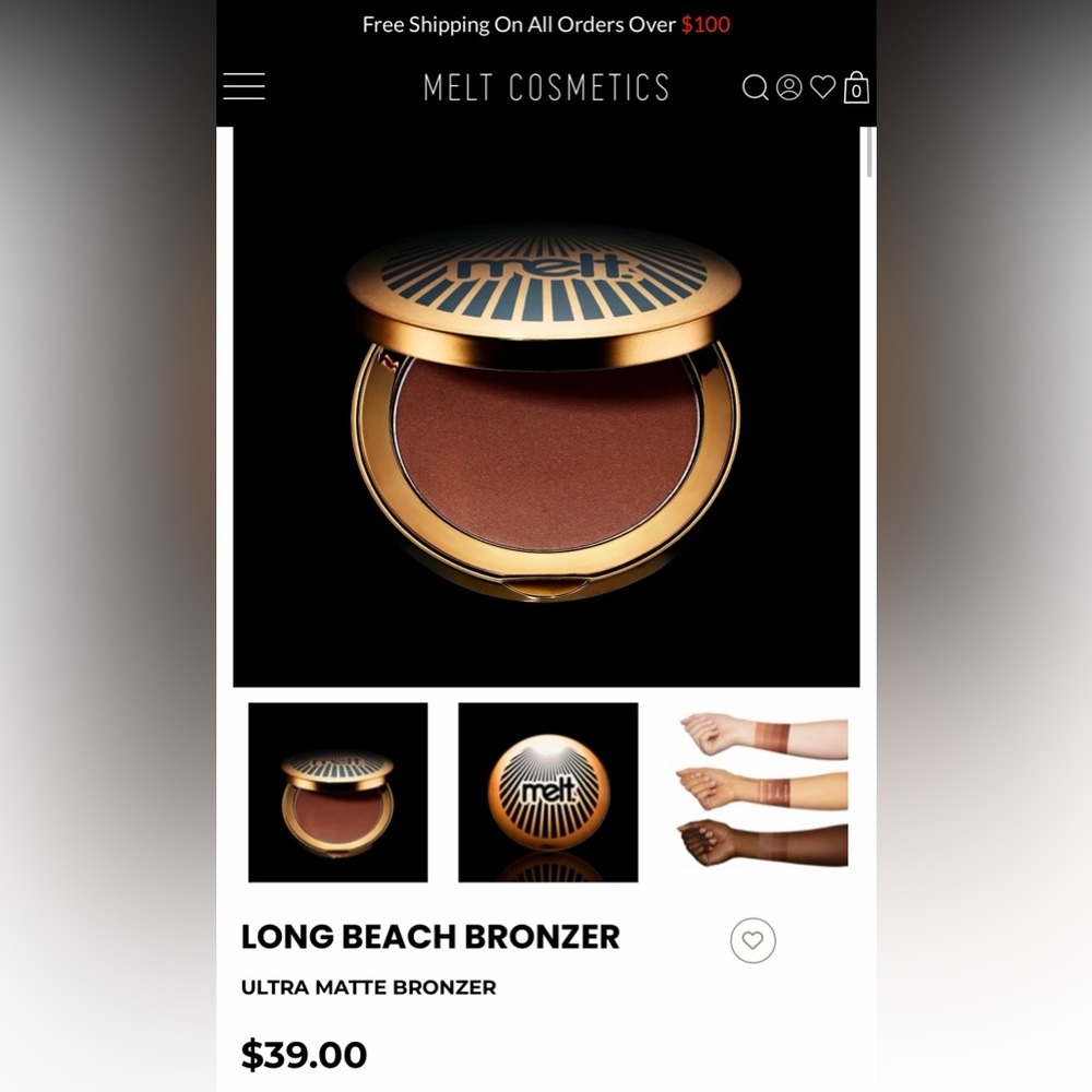 MELT COSMETICS LONG BEACH ULTRA MATTE POWDER BRONZER - BRAND NEW in the box!